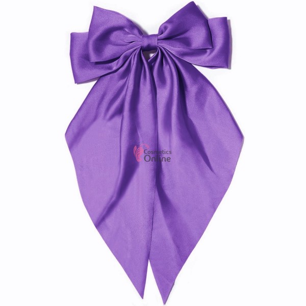 Accesoriu pentru decor par cu Fundita din satin si clema metalica TRD043FF Violet